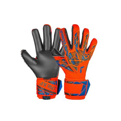 Torwarthandschuhe REUSCH "Attrakt Duo" Gr. 10,5, orange (orange, blau) Damen Handschuhe Sporthandschuhe