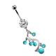 Bauchnabelpiercing ADELIA´S "Piercing Bauchnabelpiercing" Piercings silberfarben (silber) Damen Bauchnabelpiercings