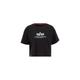 T-Shirt ALPHA INDUSTRIES "ALPHA Women - T-Shirts Basic T COS Hol. Print Wmn" Gr. S, schwarz (black, silver) Damen Shirts Jersey