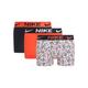 Trunk NIKE UNDERWEAR "TRUNK 3PK" Gr. M (48), 3 St., bunt (gothic print, black, picante red) Herren Unterhosen