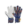 Torwarthandschuhe REUSCH "Attrakt Grip" Gr. 11, bunt (goldfarben, blau) Damen Handschuhe Sporthandschuhe