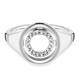 Fingerring CAÏ "925/- Sterling Silber rhodiniert Topas" Fingerringe Gr. 054 (17,2), 0,004 ct, Silber 925 (Sterlingsilber), weiß (weiß, weiß) Damen Fingerringe