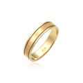 Partnerring ELLI PREMIUM "Paarring Bandring Trauring Hochzeit Ehe 925 Silber" Fingerringe Gr. 66 mm, Silber 925 (Sterlingsilber), 4 mm, goldfarben (gold) Damen Fingerringe