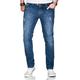 Slim-fit-Jeans ALESSANDRO SALVARINI "ASCatania" Gr. W34 L32, Länge 32, blau (as, 163, dunkelblau used) Herren Jeans Slim Fit