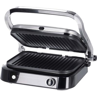 Kontaktgrill SEVERIN "KG 2395", schwarz (schwarz, silber), B:21,8cm H:42,3cm T:38,2cm, Kontaktgrill_Standgrill_Tischgrill_Teppanyakigrill Image