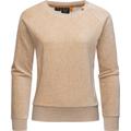Sweater RAGWEAR "Johanka Velvet", Damen, Gr. XXXL (46), beige (sand), Obermaterial: 62% Baumwolle, 35% Polyester, 3% Elasthan, casual, figurumspielend hüftbedeckend, Rundhals, Langarm eng Rippbündchen, Sweatshirts, Stylischer Damen Pullover in...