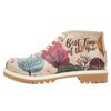Stiefel DOGO "Shortcut Boots Around The World Damen Stiefeletten", Damen, Gr. 41, Normalschaft, rot (beige, rot), Lederimitat, Schuhe, Handgefertigt