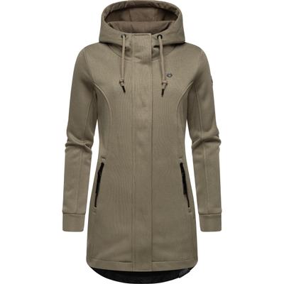 Kapuzensweatjacke RAGWEAR "Letti Bonded", Damen, Gr. XXXL (46), braun, Feinstrick, Sweatware, Obermaterial: 100% Polyester, Innenfutter: 100% Polyester, sportlich, tailliert ca. Mitte Oberschenkel, hoch geschlossener Ausschnitt, Langarm Ärmel ohne... Image
