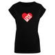 T-Shirt MERCHCODE "Merchcode Damen Ladies Beatles - Love me do T-Shirt" Gr. XL, schwarz (black) Herren Shirts Print