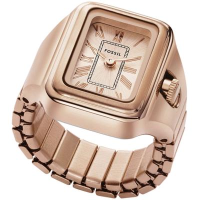 Uhrenring FOSSIL "RAQUEL WATCH RING" Armbanduhren rosegold (roségoldfarben) Damen Quarzuhren