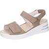 Keilsandalette WALDLÄUFER "H-DINA", Damen, Gr. 8 (42), beige, Nubukleder, klassisch, Schuhe, Sommerschuh, Sandale, Keilabsatz, in Komfortweite H (= sehr weit)
