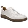 Sneaker JOSEF SEIBEL "Cleve 01", Herren, Gr. 42, weiß, Leder, sportlich, Schuhe, Freizeitschuh, Retro Sneaker, Schnürschuh mit Schuhweite weit