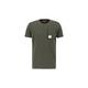 T-Shirt ALPHA INDUSTRIES "ALPHA Men - T-Shirts Label Pocket T" Gr. 3XL, grün (dark olive) Herren Shirts T-Shirts