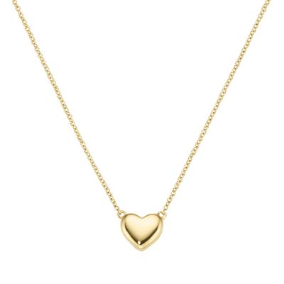 Goldkette LUIGI MERANO "mit einem kleinen Herz, bombiert, Gold 375", gold, Halsketten, Damen, 45cm, Gelbgold 375 Image