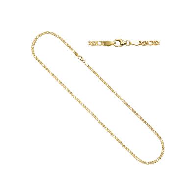 Goldkette JOBO, gelb (gelbgold 585), Halsketten, Damen, Gelbgold 585, L: 45cm, Zwillings-Panzerkette 585 Gold 45 cm 3 mm Image