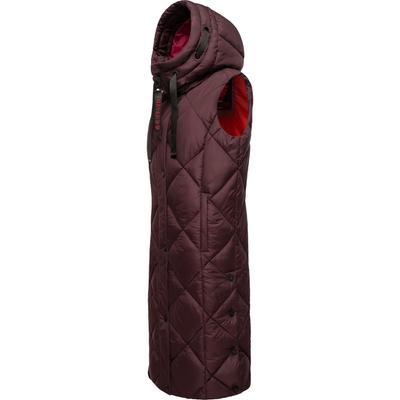Steppweste NAVAHOO "Schnuckel", Damen, Gr. XL (42), rot (weinrot), Oberstoff: 100% Polyester; Futter: 100% Polyester; Wattierung: 100% Polyester, modisch, lässig geschnitten ca. Mitte Wade, hoch geschlossener Ausschnitt, Westen, warme Damen... Image