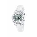 Chronograph CALYPSO WATCHES "K5571/1" Armbanduhren weiß Damen Quarzuhren Armbanduhr, Quarzuhr, Damenuhr, Digitalanzeige, Datum, Stoppfunktion