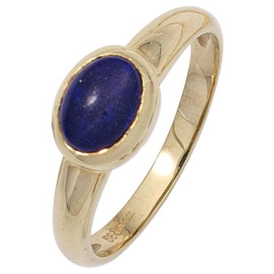 Goldring JOBO Gr. 50, gelb (gelbgold 585), Fingerringe, Damen, 50, Gelbgold 585, 585 Gold mit Lapislazuli