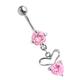 Bauchnabelpiercing ADELIA´S "Piercing Bauchnabelpiercing" Piercings rosa Damen Bauchnabelpiercings