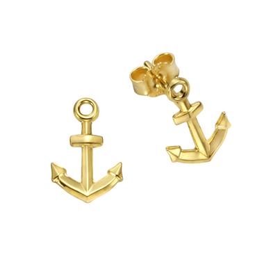 Paar Ohrstecker VIVANCE "333 Gold Motiv Anker", gelb, Ohrringe, Damen, ONE-SIZE, Gold Image