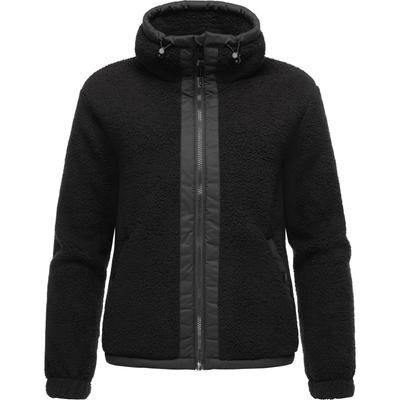 Sweatjacke RAGWEAR "Nordicka", Damen, Gr. XXXL (46), schwarz, Fleece, Obermaterial: 100% Polyester, Innenfutter: 100% Polyester, modisch, lässig geschnitten hüftlang, hoch geschlossener Ausschnitt, Langarm Ärmel ohne Ärmelschlitz normaler Saum mit... Image