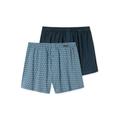 Boxershorts SCHIESSER ""Boxershorts Multipacks"" Gr. 10 (4XL), blau (petrol, navy) Herren Unterhosen Boxershorts