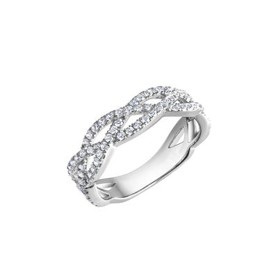 Fingerring ZEEME "Silber 925 rhodiniert mit Zirkonia weiß" Gr. 19, weiß (weiß, weiß), Fingerringe, Damen, 060 (19,1), Si