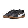 Sneaker PUMA "PUMA Club 5v5 Sneakers Erwachsene", Gr. 42, schwarz-weiß (schwarz, weiß gold), Obermaterial: Kuhleder, Synthetik; Futter: Synthetik; Innensohle: Textil; Laufsohle: Gummi, Schuhe