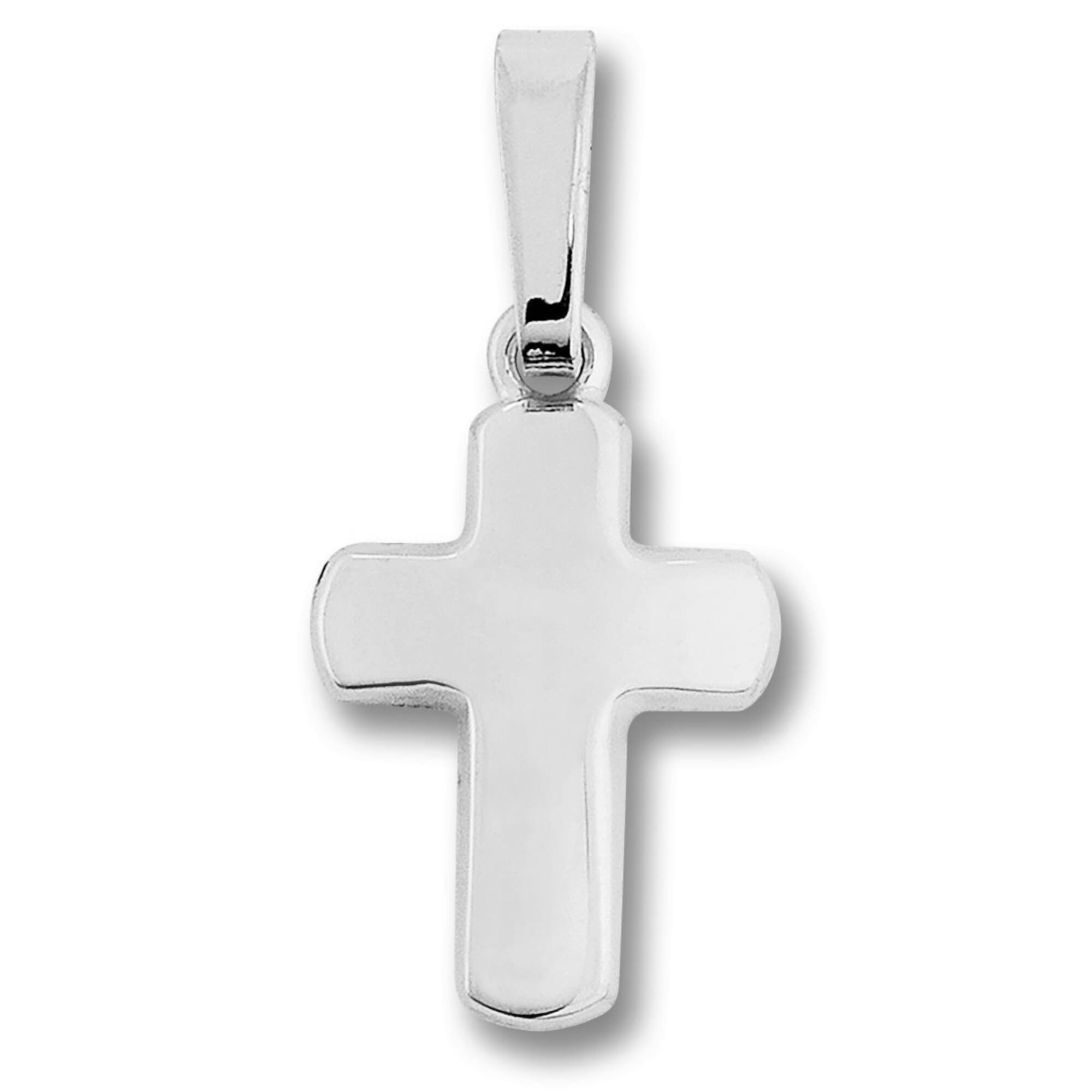 Kette mit Anhänger ONE ELEMENT "Schmuckset - Set mit Halskette Kreuz Anhänger aus 333 Weißgold", silber, Halsketten, Damen, Gold Weißgold 333, Gold, Weißgold 333, Persönlicher Akzent – schlicht, modern, aussagekräftig