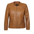 Bikerjacke JCC "731-II" Gr. 50, braun (cognac) Damen Jacken Übergangsjacken