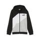 Hoodie PUMA "PUMA POWER Colourblock mit durchgehendem Reißverschluss" Gr. 152, schwarz (black) Kinder Sweatshirts