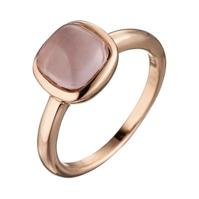 Fingerring JOBO Gr. 60, rosa (roségoldfarben), Fingerringe, Damen, 60, Silber 925 (Sterlingsilber), 925 Silber roségold vergoldet mit Glasstein Image