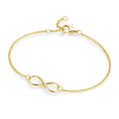 Armband SMART JEWEL "Infinityzeichen als Mittelteil, Silber 925", gold, Armbänder, Damen, 19cm, Silber 925 (Sterlingsilb