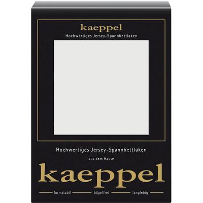 Spannbettlaken KAEPPEL "Single Jersey Mako Cotton", silber (silberfarben), B:140-160cm L:200cm, Jersey, Obermaterial: 100% Baumwolle, Laken, Bettlaken aus 100% Baumwolle Image