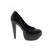 Aldo Heels: Pumps Platform Cocktail Black Solid Shoes - Women's Size 37 - Round Toe