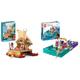 LEGO 43210 Disney Princess Vaianas Katamaran Spielzeug Boot mit Vaiana und Sina Prinzessinnen Mini-Puppen & 43213 Disney Prinzessin Die kleine Meerjungfrau Märchenbuch Spielzeug zum Bauen für Kinder