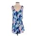 Lilly Pulitzer Romper: Blue Floral Motif Rompers - Women's Size X-Small