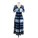 Knox Rose Casual Dress - Midi: Blue Tie-dye Dresses - Women's Size X-Small