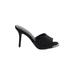 DKNY Mule/Clog: Slip-on Stilleto Cocktail Black Print Shoes - Women's Size 6 1/2 - Open Toe
