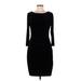 Anne Klein Cocktail Dress - Sheath: Black Print Dresses - Women's Size 8