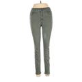 Madewell Jeggings - Mid/Reg Rise Skinny Leg Boyfriend: Green Bottoms - Women's Size 28 - Dark Wash