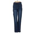 Madewell Jeans - High Rise Straight Leg Denim: Blue Bottoms - Women's Size 24 - Dark Wash