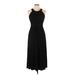 Calvin Klein Cocktail Dress - A-Line Halter Sleeveless: Black Solid Dresses - Women's Size 8