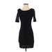 Banana Republic Casual Dress - Bodycon: Black Print Dresses - Women's Size 2 Petite