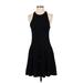 BP. Casual Dress - A-Line Crew Neck Sleeveless: Black Solid Dresses - Women's Size Small