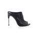 BCBGMAXAZRIA Heels: Black Print Shoes - Women's Size 8 1/2 - Peep Toe