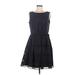 Taylor Cocktail Dress - A-Line: Black Solid Dresses - Women's Size 8