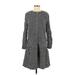 Joie Casual Dress - A-Line Crew Neck 3/4 sleeves: Gray Dresses - Women's Size X-Small