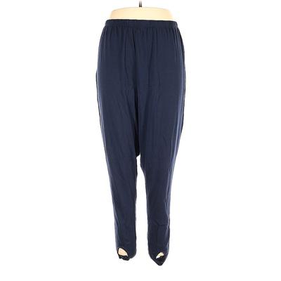 Blair Casual Pants - High Rise Harem Pants Tapered: Blue Bottoms - Women's Size 3X