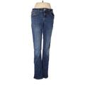 Inc Denim Jeans - Super Low Rise Boot Cut Boyfriend: Blue Bottoms - Women's Size 8 - Sandwash